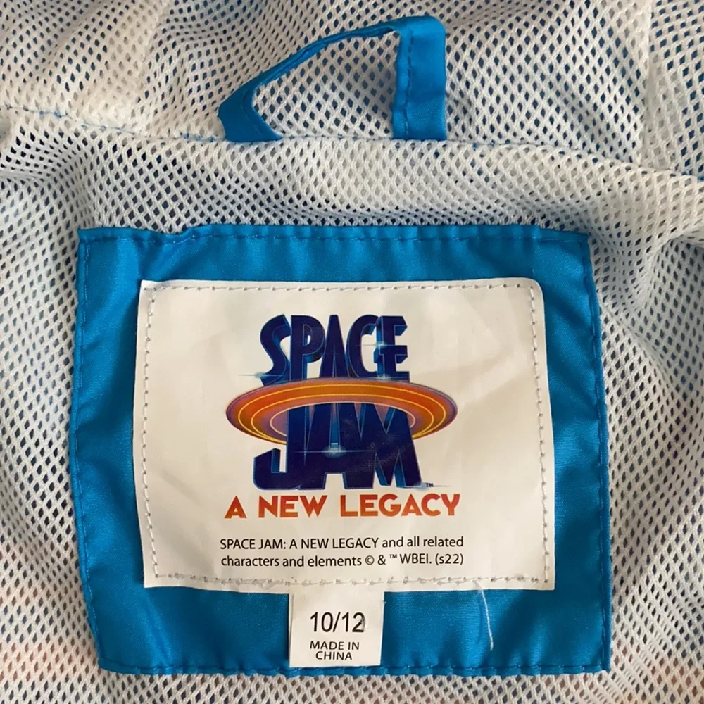 Members Only | Space Jam Tune Squad Team Graphic Windbreaker Hoodie Jacket 10/12 - Picture 13 of 16